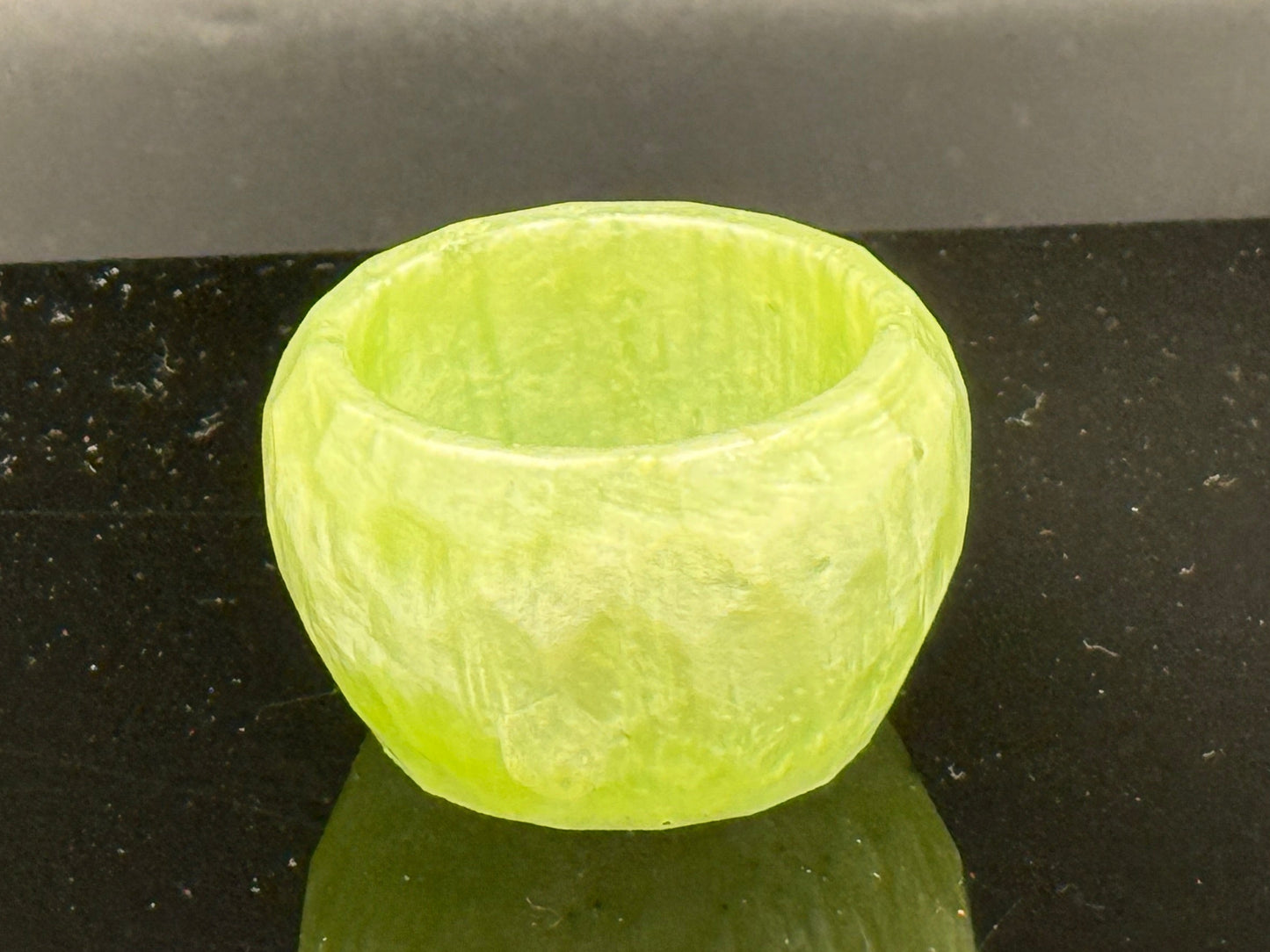 Handmade Lime Green Resin Trinket Bowl